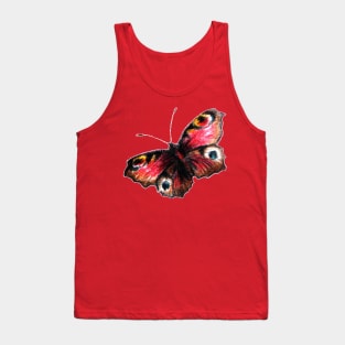 Black and Red Butterfly Tank Top